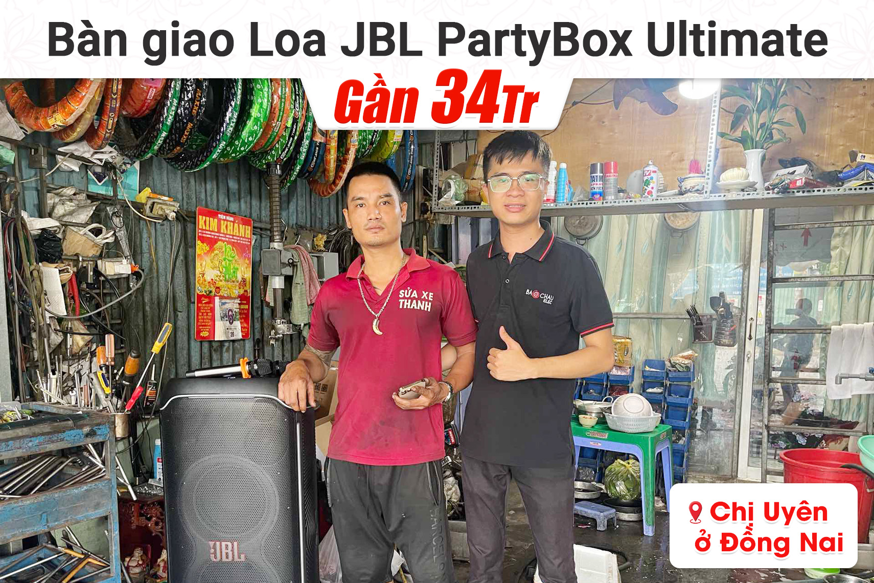 Bàn giao Loa JBL PartyBox Ultimate gần 34tr cho chị Uyên ở Đồng Nai