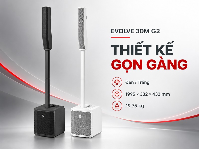Thiết kế, kích thước và hai màu EVOLVE 30M G2