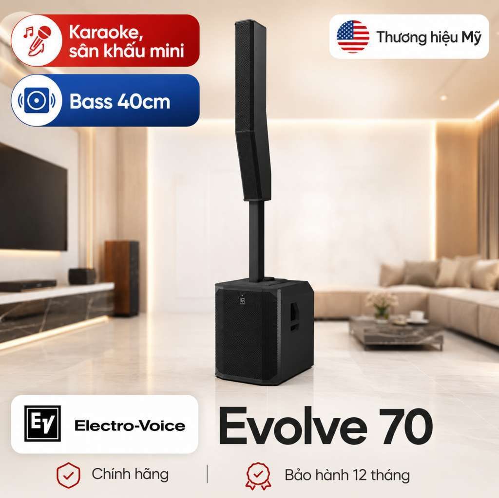 Loa Electro voice Evolve 70 (2000W, 133 dB, Bluetooth)