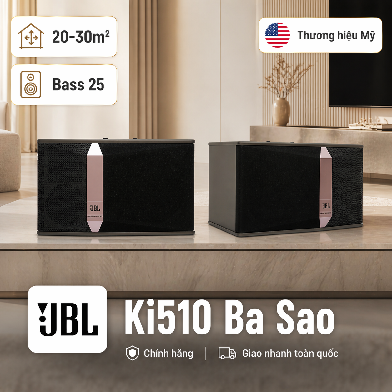 Loa karaoke JBL Ki510 Ba Sao (bass 25cm)
