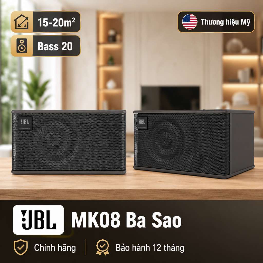 Loa karaoke JBL MK08 Ba Sao (bass 20cm)