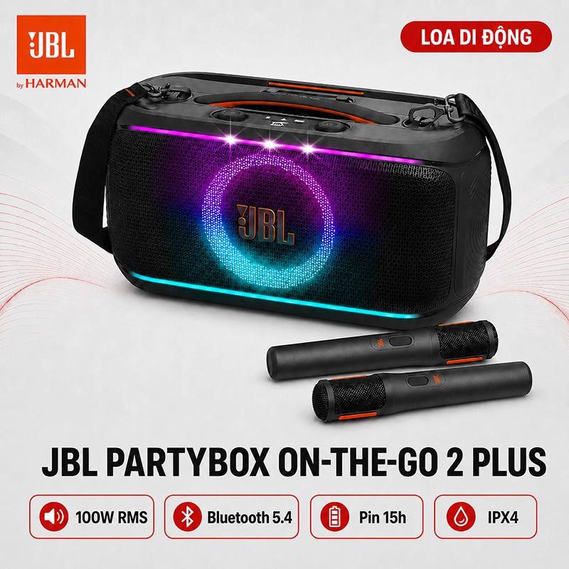 Loa JBL PartyBox On The Go 2 Plus