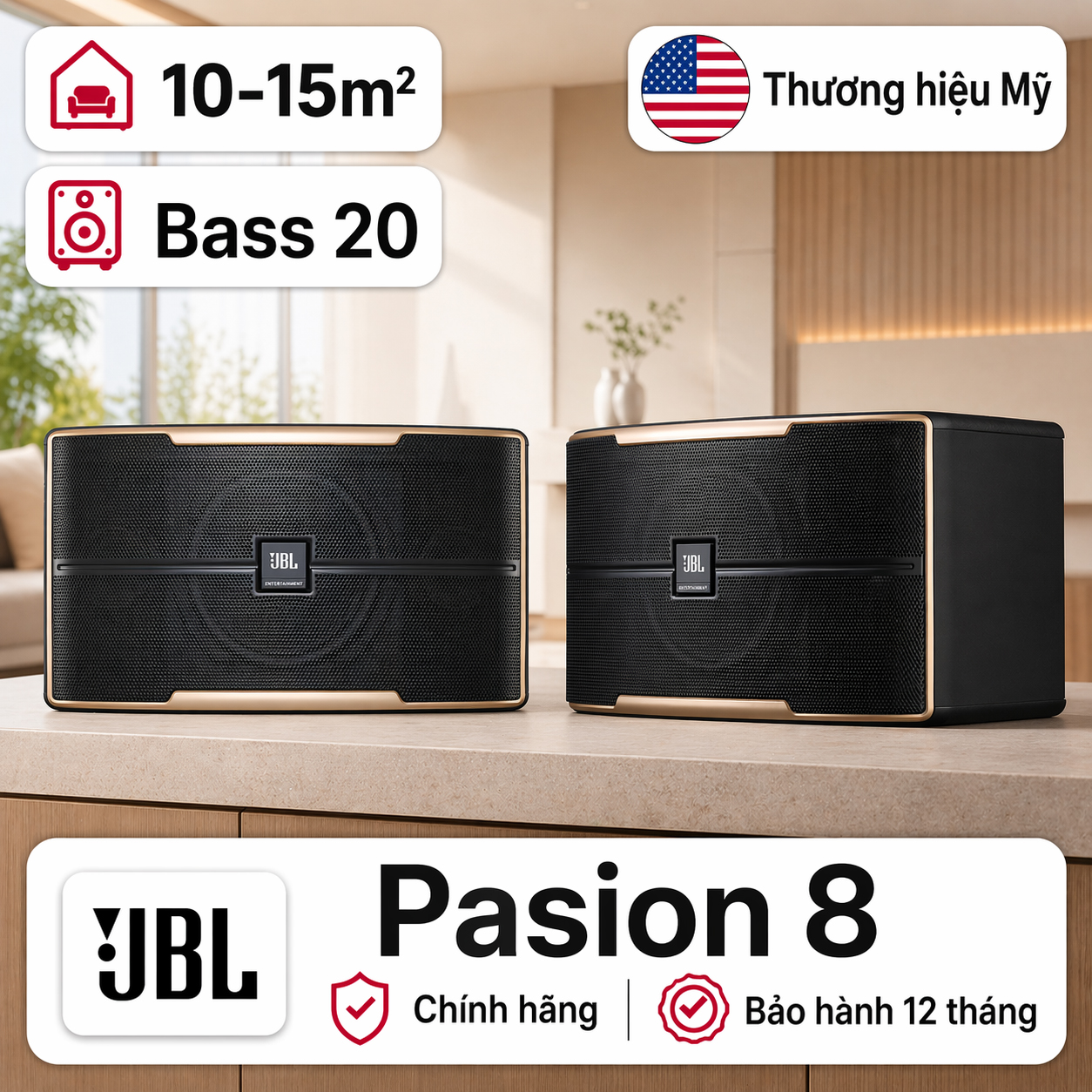 Loa karaoke JBL Pasion 8 (bass 20cm)