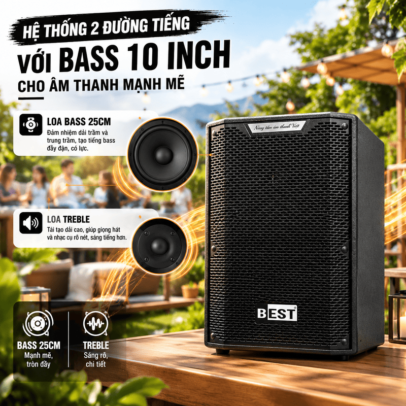 Loa karaoke x&aacute;ch tay Best M10