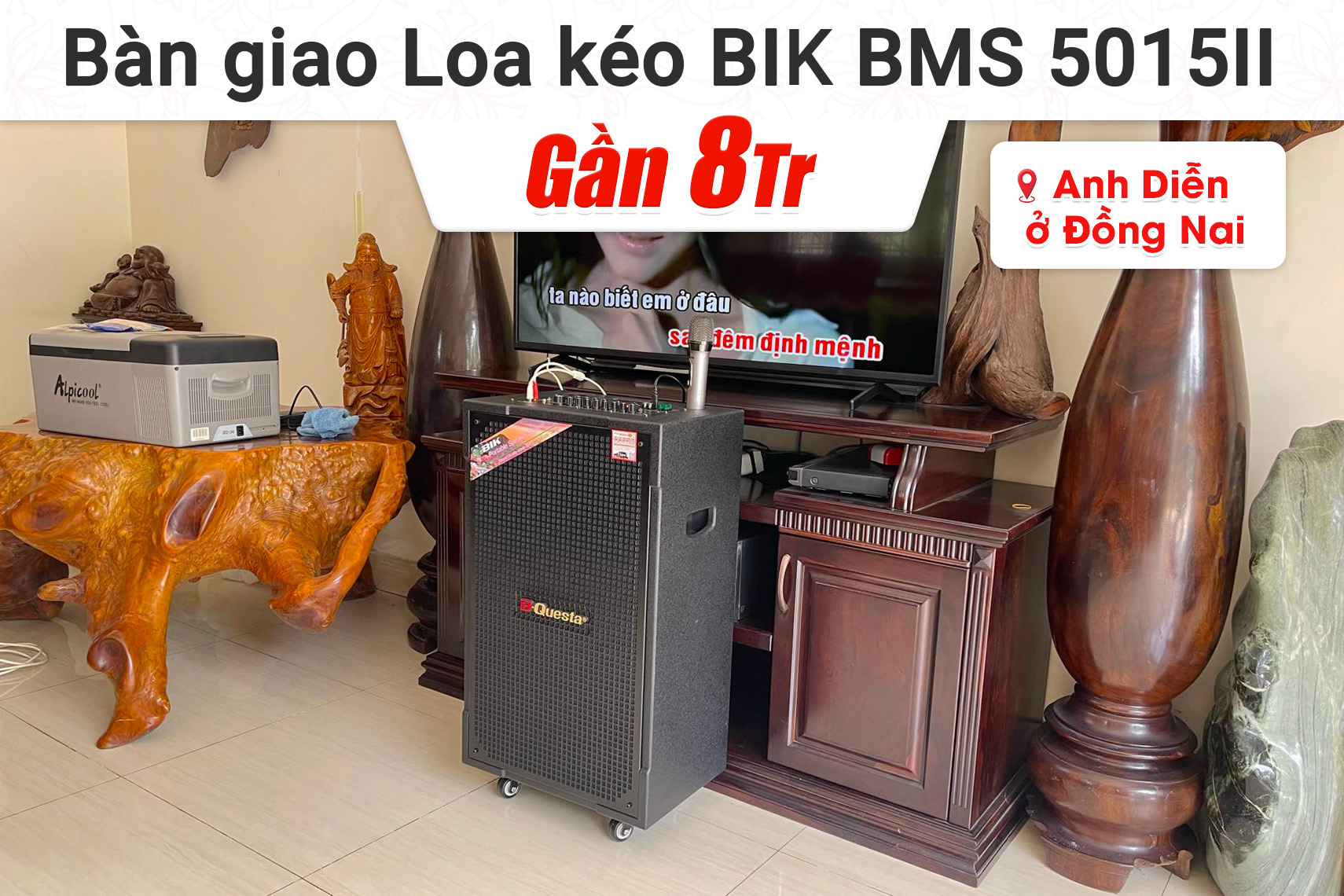 Bàn giao Loa kéo BIK BMS 5015II gần 8tr cho anh Diễn tại Đồng Nai