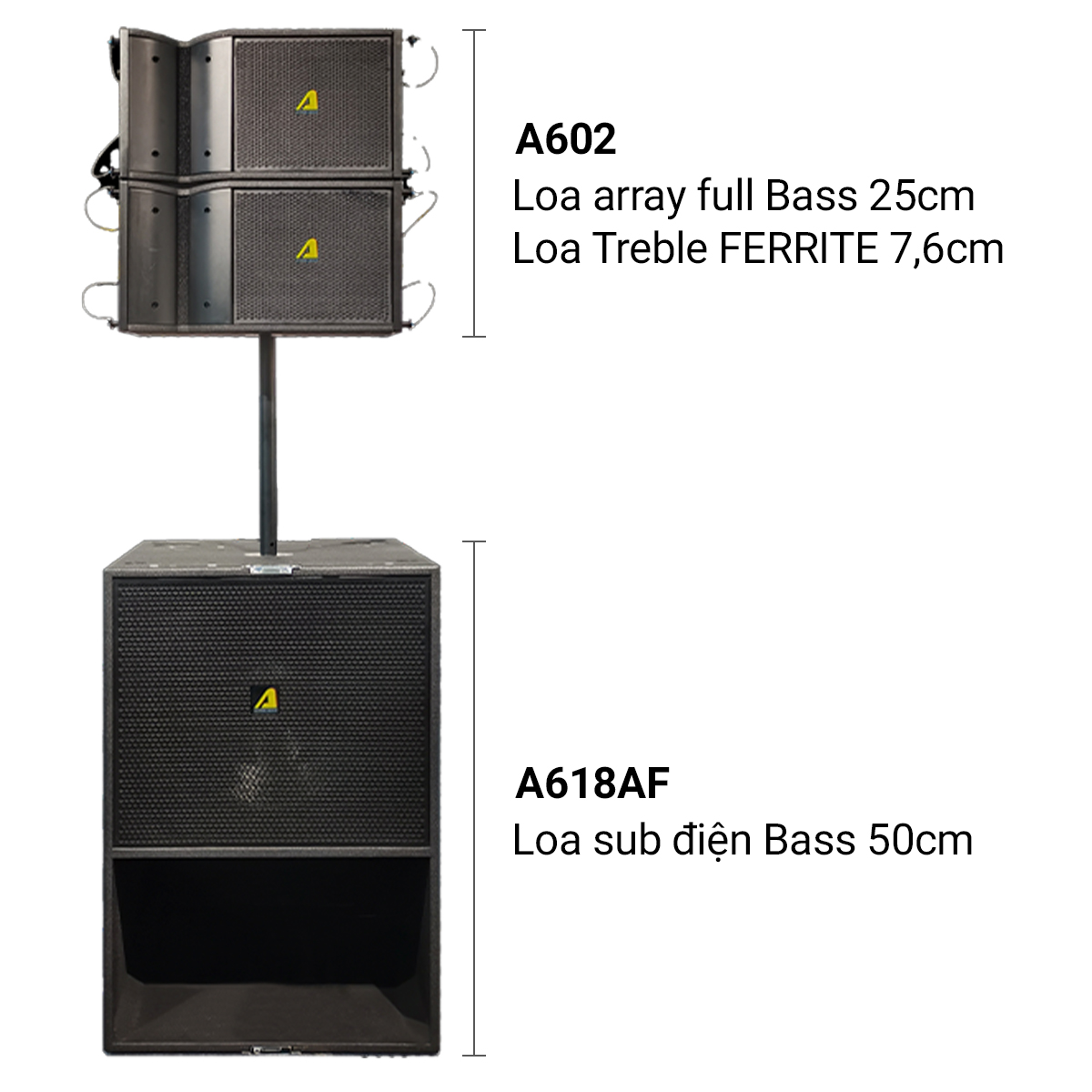 Bộ Loa Line Array Active Actpro A602 Suit Từ Ferrite