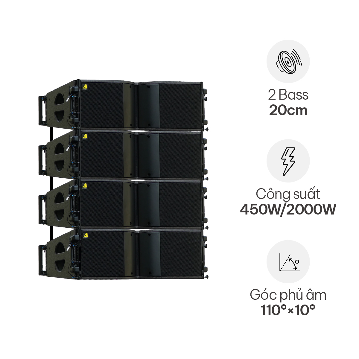 Loa Line Array Bass Đôi 20cm Actpro HQL 208