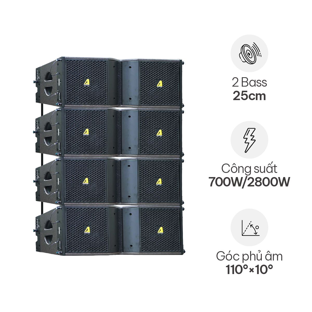 Loa Line Array Bass Đôi 25cm Actpro KR210N