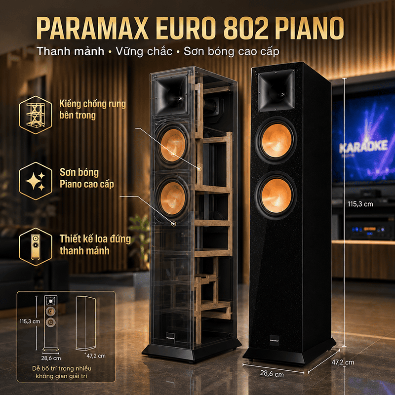 Loa Paramax Euro 802 Piano