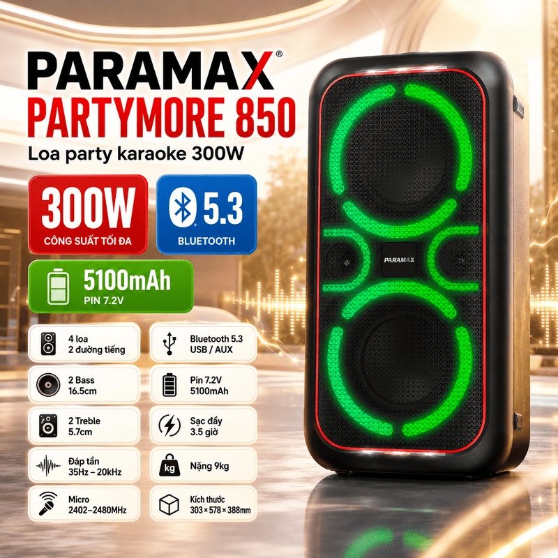 Loa Paramax PartyMore 850