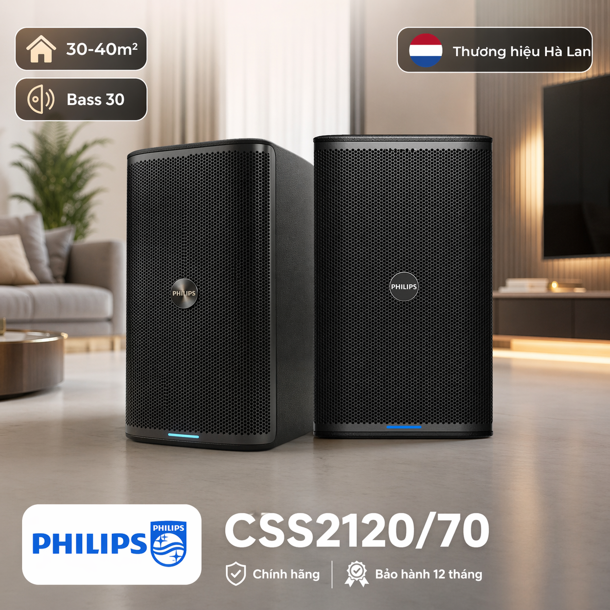 Loa Philips CSS2120/70 (Bass 30cm, 350W RMS)