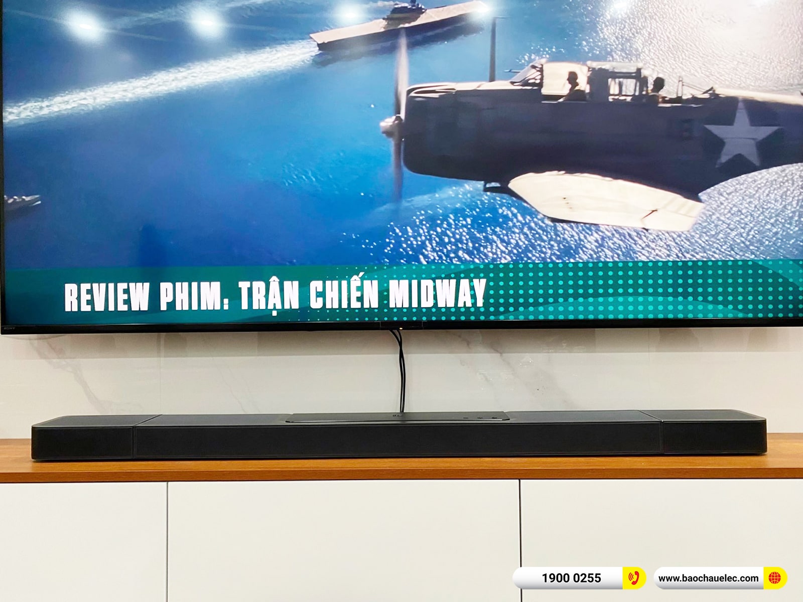 Lắp đặt bộ loa Soundbar JBL Bar 1300 hơn 33tr cho anh Nam tại Hải Ph&ograve;ng