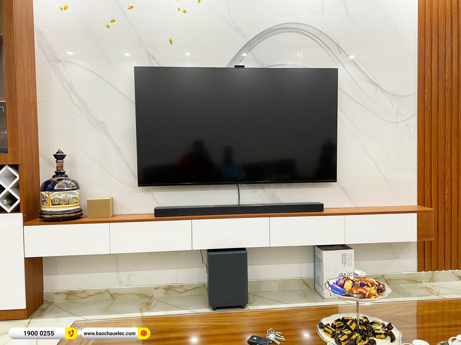 Lắp đặt bộ loa Soundbar JBL Bar 1300 hơn 33tr cho anh Nam tại Hải Ph&ograve;ng