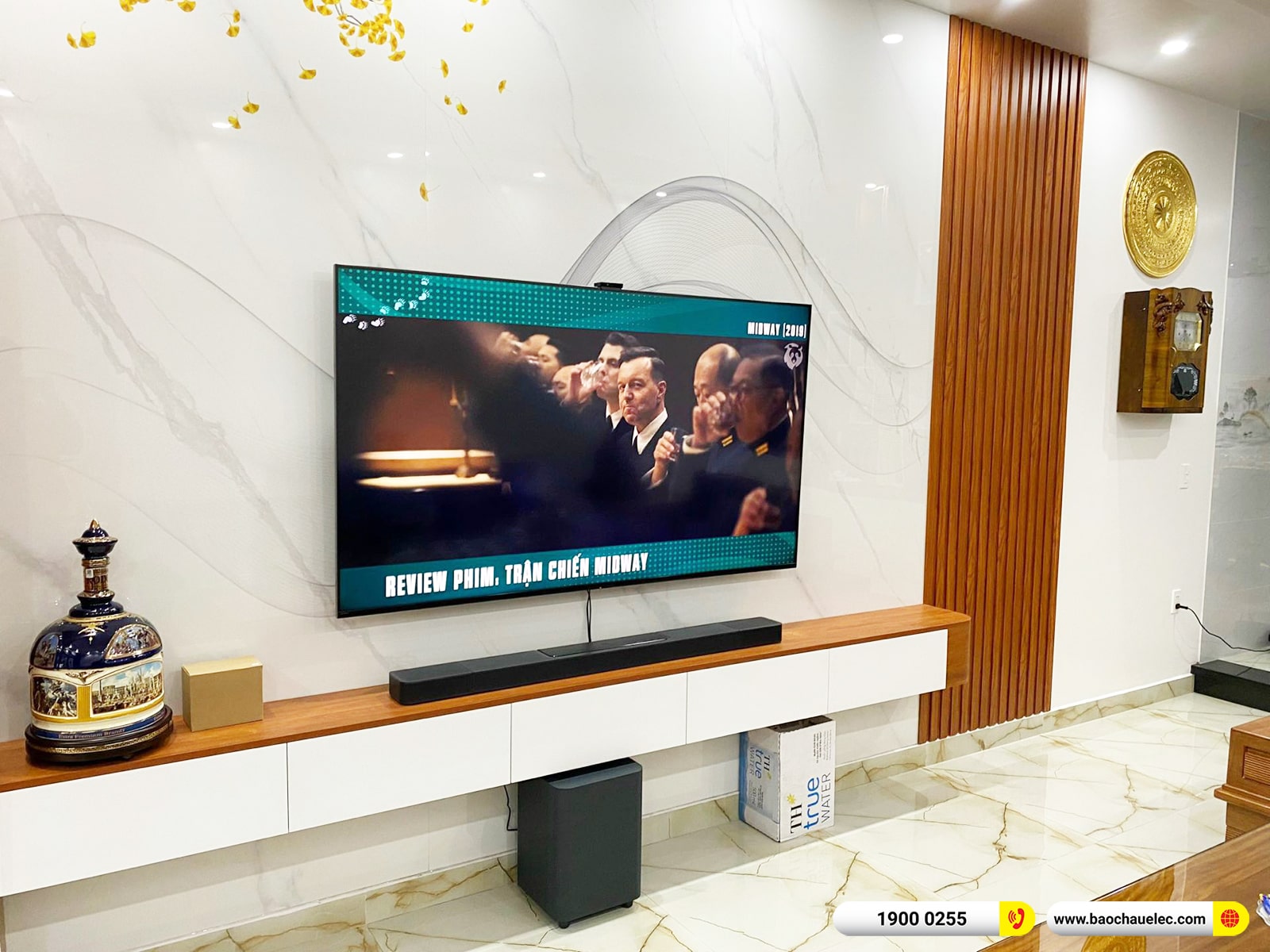 Lắp đặt bộ loa Soundbar JBL Bar 1300 hơn 33tr cho anh Nam tại Hải Ph&ograve;ng