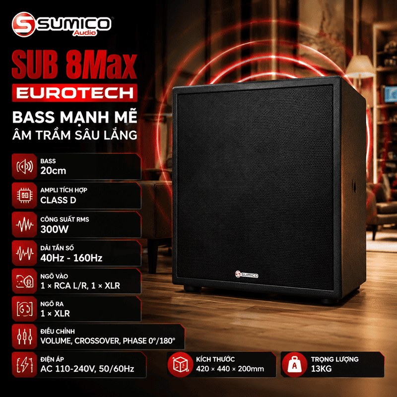 loa sub Sumico Eurotech SUB 8Max