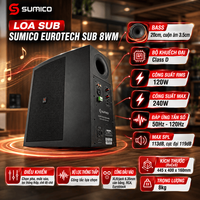 loa sub Sumico Eurotech SUB 8WM
