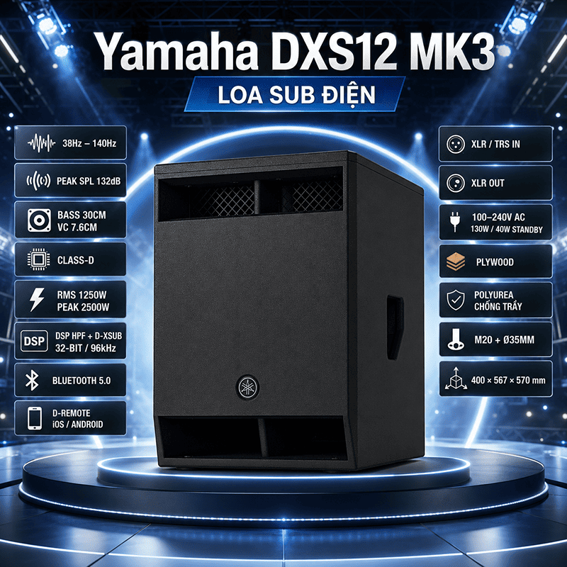 loa sub điện Yamaha DXS12 MK3