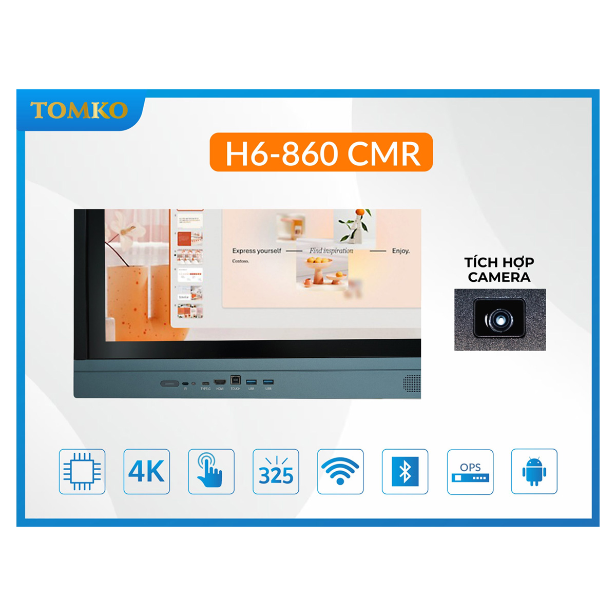 Màn hình tương tác 86 inch TOMKO H6-860 CMR
