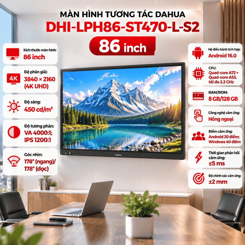 Màn hình tương tác Dahua DHI-LPH86-ST470-L-S2 (86 inch)