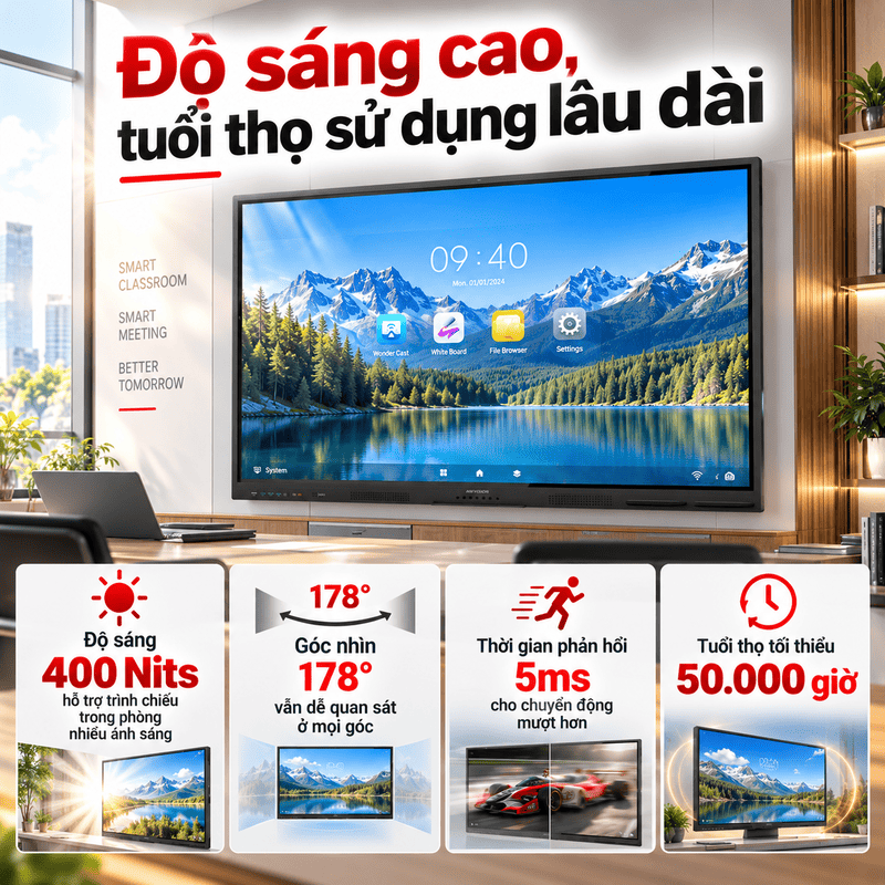 Màn hình tương tác Hikvision DS-D5B65RB/EL