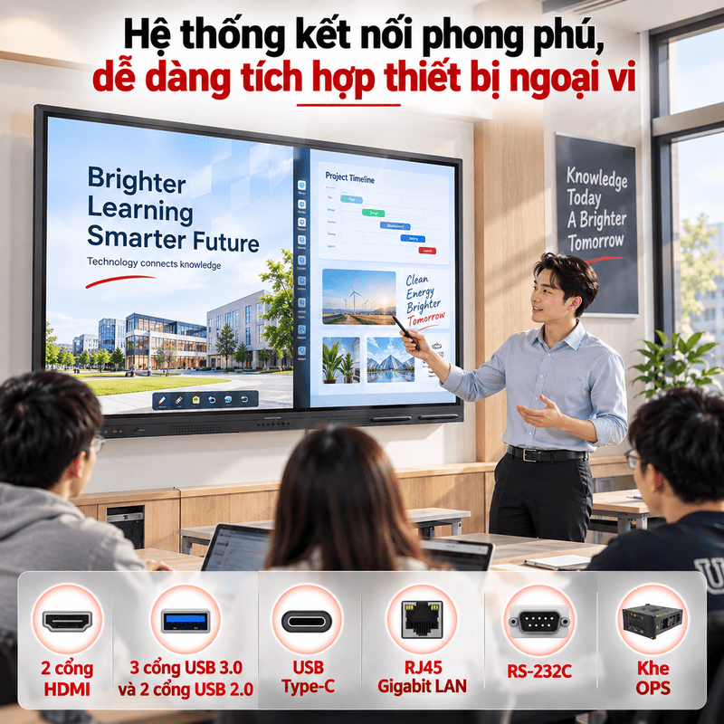 màn hình tương tác Hikvision DS-D5B75RB/EL