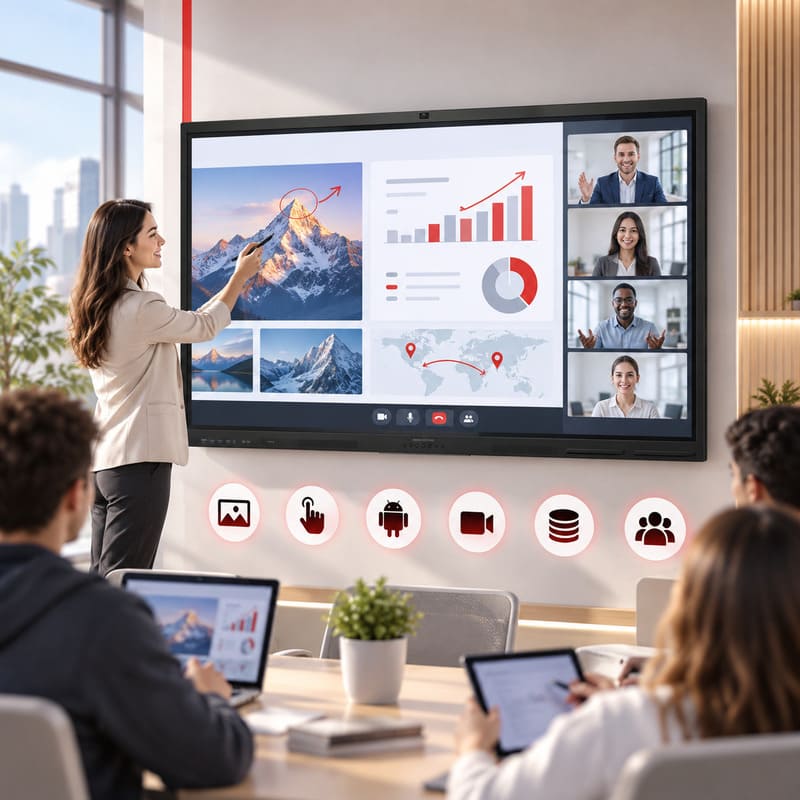 M&agrave;n h&igrave;nh tương t&aacute;c th&ocirc;ng minh Hikvision DS-D5B75RB/FL