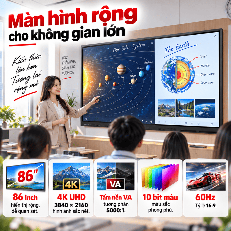 màn hình tương tác Hikvision DS-D5B86RB/EL