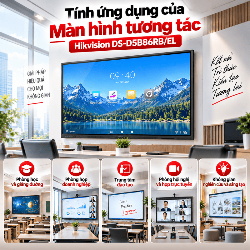 màn hình tương tác Hikvision DS-D5B86RB/EL