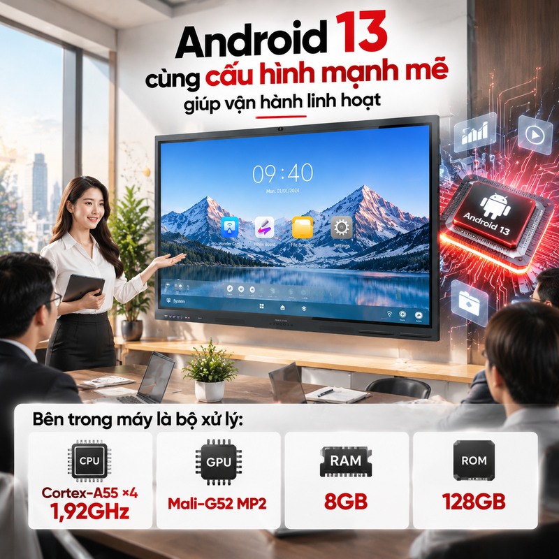 M&agrave;n h&igrave;nh tương t&aacute;c Hikvision DS-D5B86RB/FL