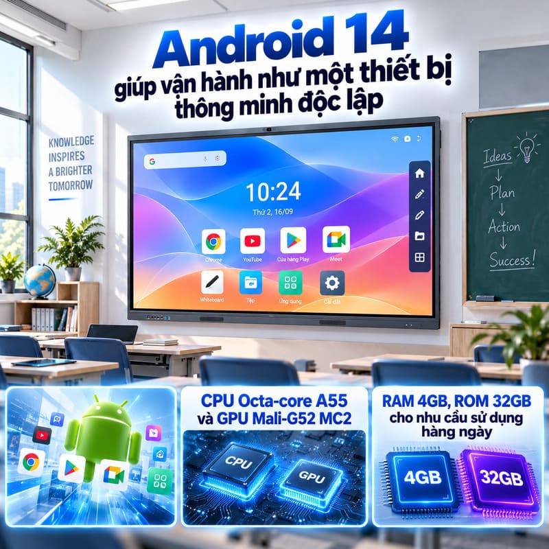 M&agrave;n h&igrave;nh tương t&aacute;c Myvision MV-75H
