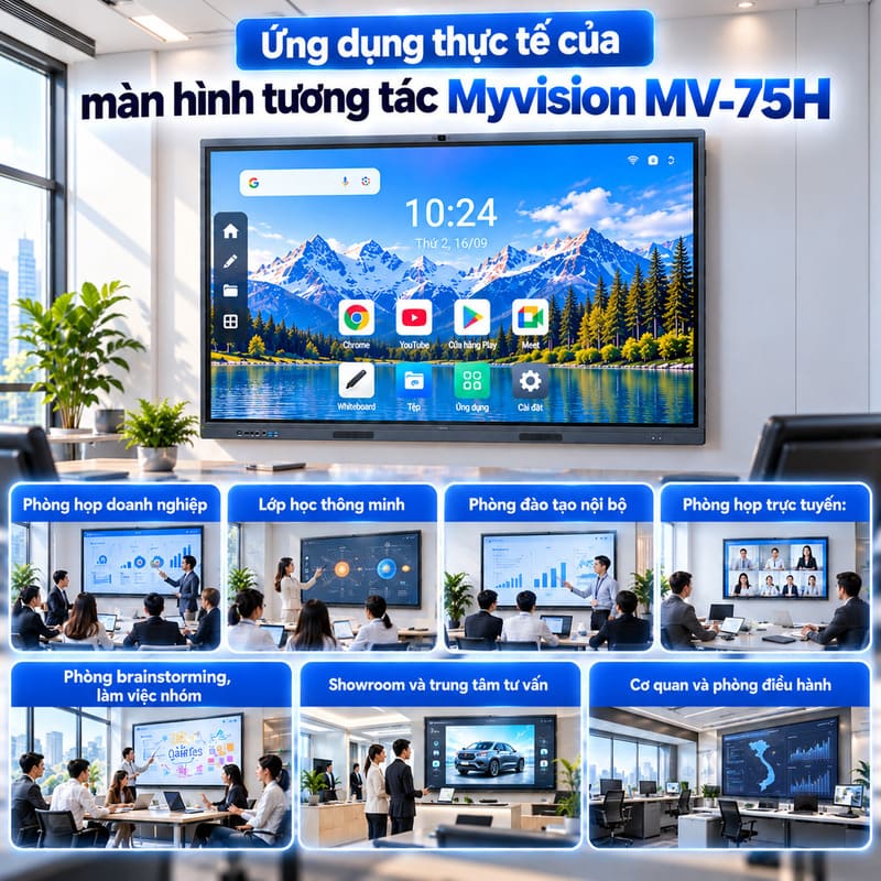 M&agrave;n h&igrave;nh tương t&aacute;c Myvision MV-75H