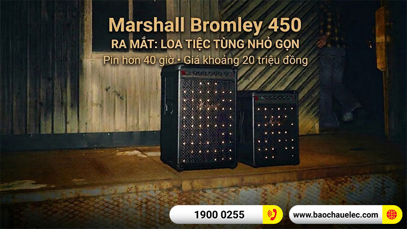 Marshall Bromley 450 ra mắt: Loa tiệc tùng nhỏ gọn, pin hơn 40 giờ, giá khoảng 20 triệu đồng