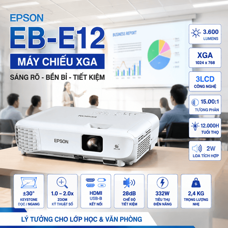 M&aacute;y chiếu Epson EB-E12