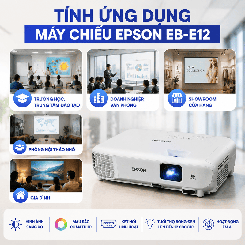 M&aacute;y chiếu Epson EB-E12
