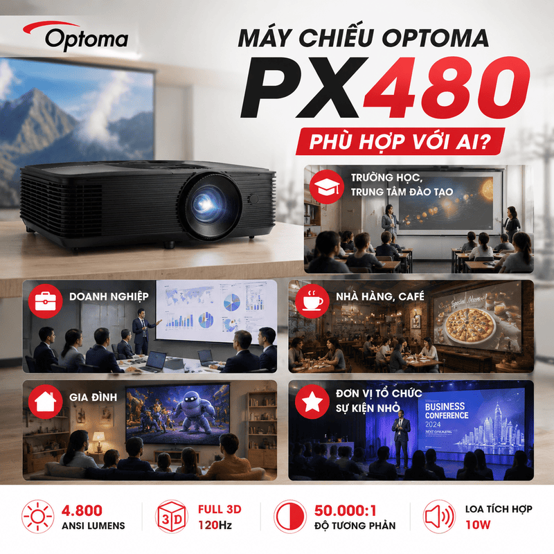 M&aacute;y chiếu Optoma PX480