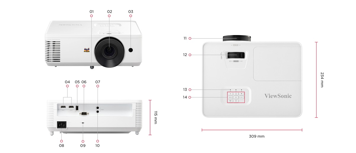 M&aacute;y Chiếu Viewsonic PX704HD