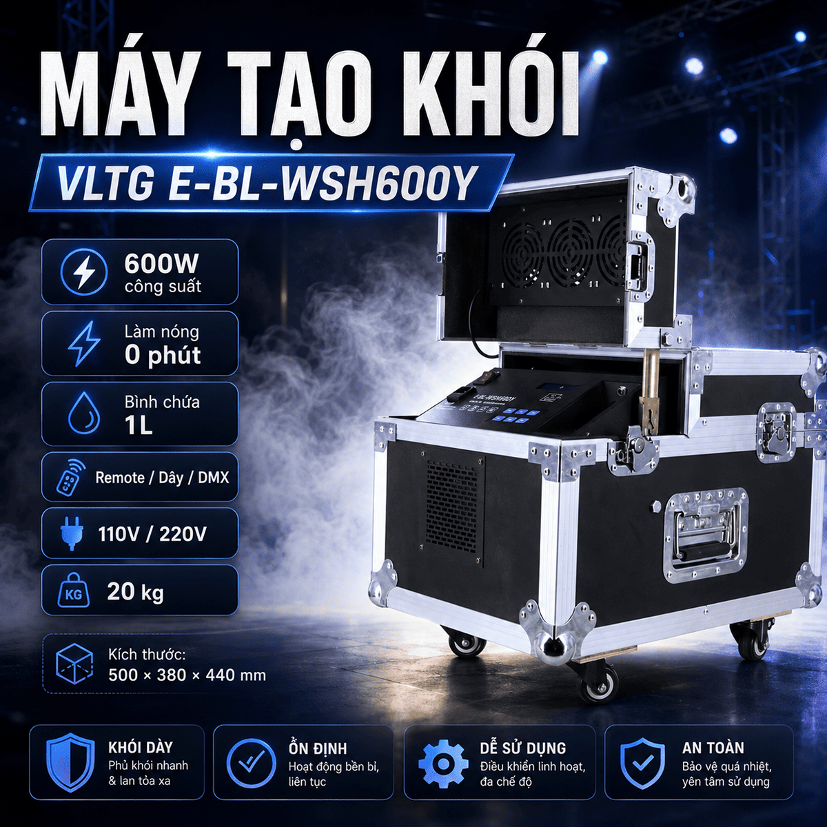 m&aacute;y tạo kh&oacute;i VLTG E-BL-WSH600Y