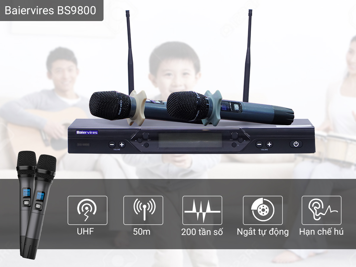 Micro kh&ocirc;ng d&acirc;y Baiervires BS9800