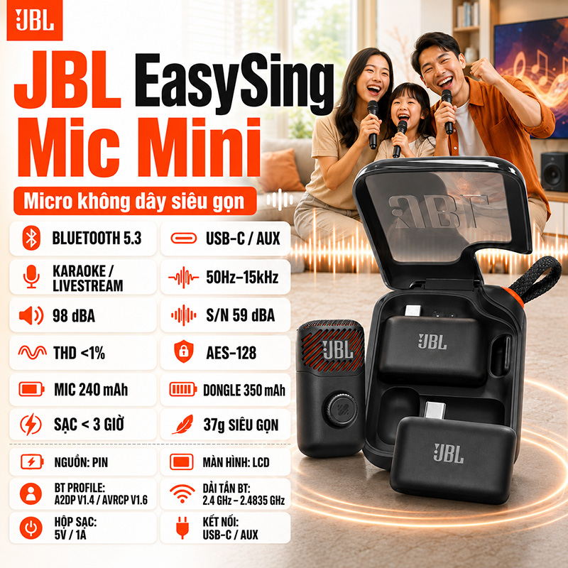 Micro JBL Easysing Mic Mini