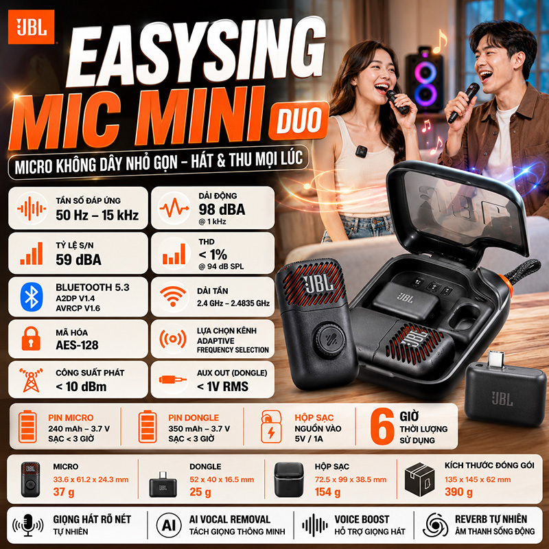 Micro JBL Easysing Mic Mini