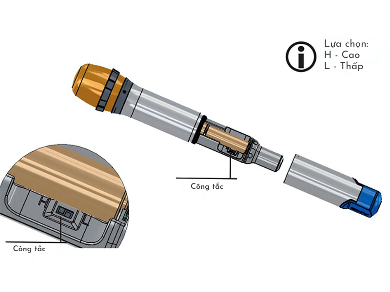 Micro kh&ocirc;ng d&acirc;y AKG KM200