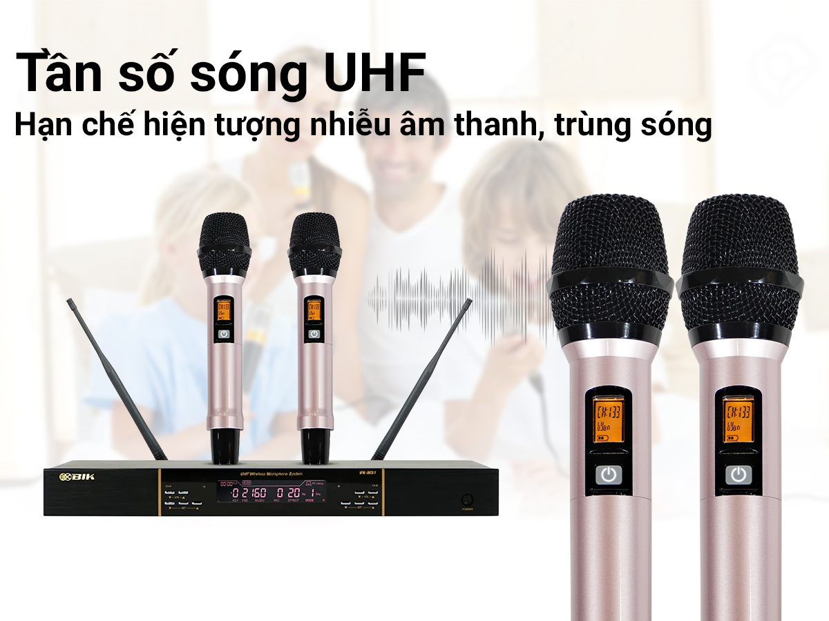 Micro kh&ocirc;ng d&acirc;y BIK VK- M51