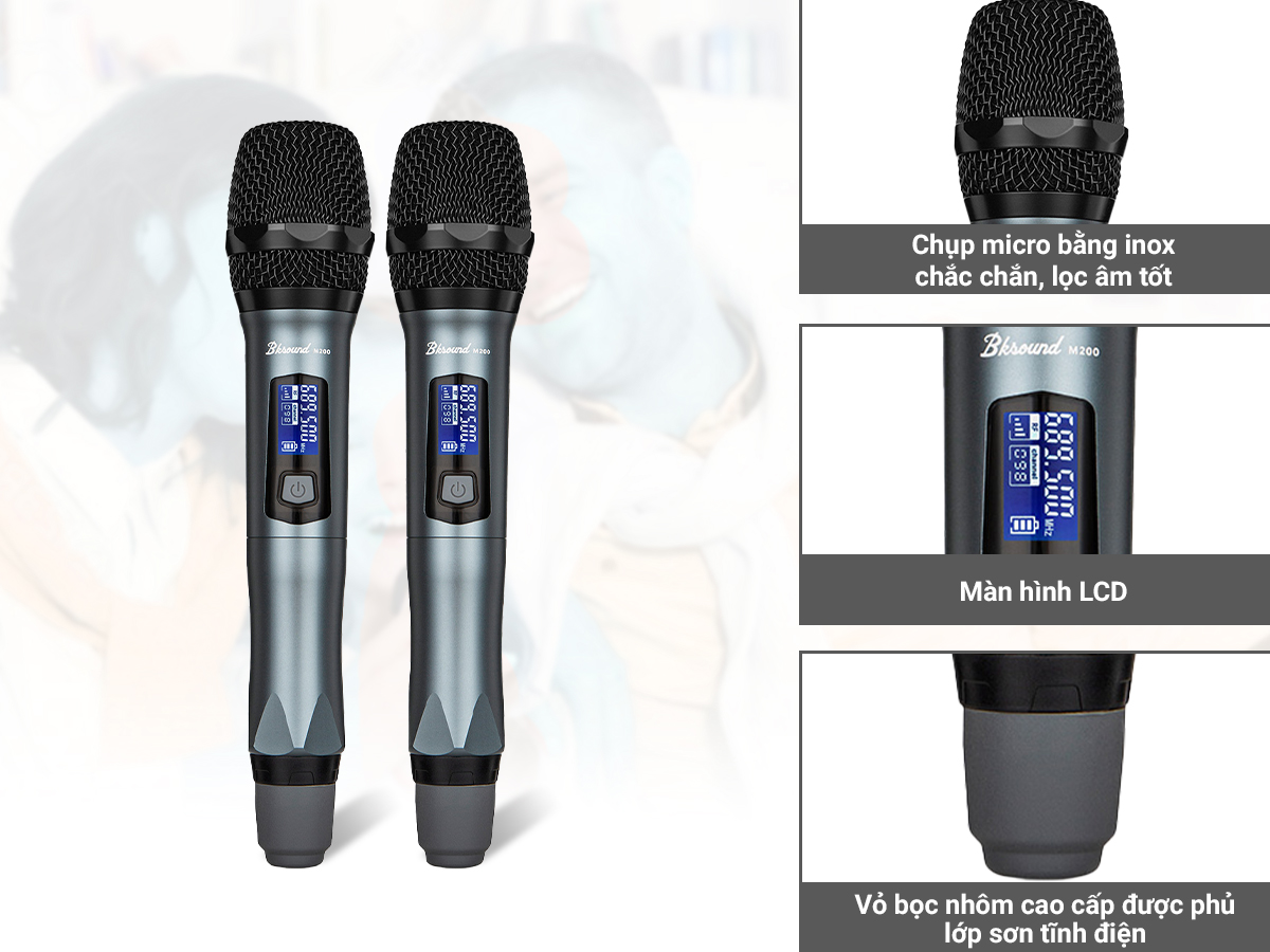Micro kh&ocirc;ng d&acirc;y Bksound M200
