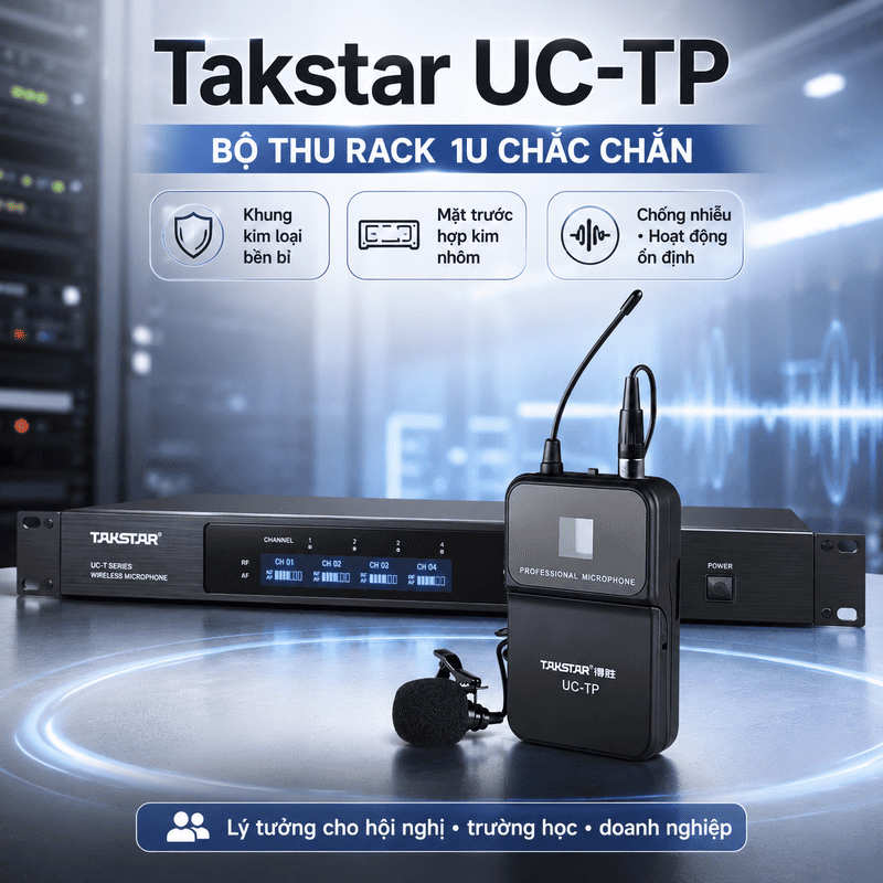 Micro kh&ocirc;ng d&acirc;y c&agrave;i &aacute;o Takstar UC-TP 