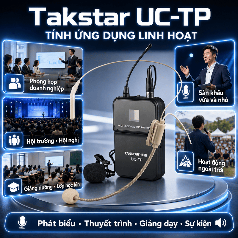 Micro kh&ocirc;ng d&acirc;y c&agrave;i &aacute;o Takstar UC-TP 