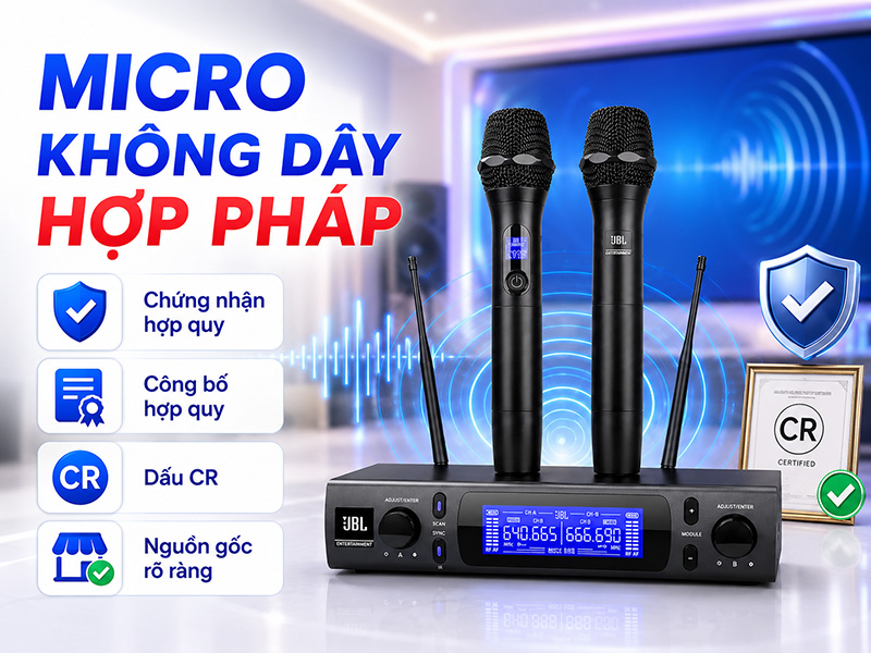 Micro không dây dùng tần số nào được phép tại Việt Nam?