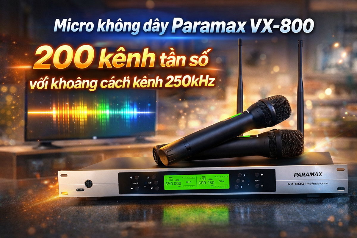 Micro kh&ocirc;ng d&acirc;y Paramax VX-800