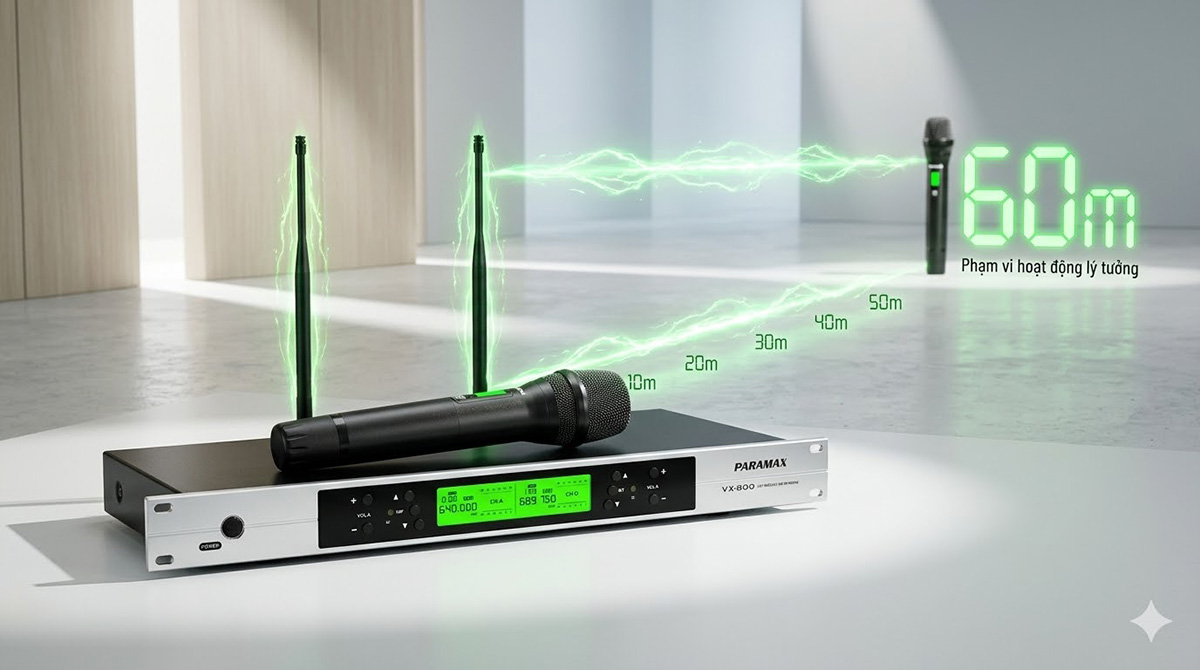 Micro kh&ocirc;ng d&acirc;y Paramax VX-800