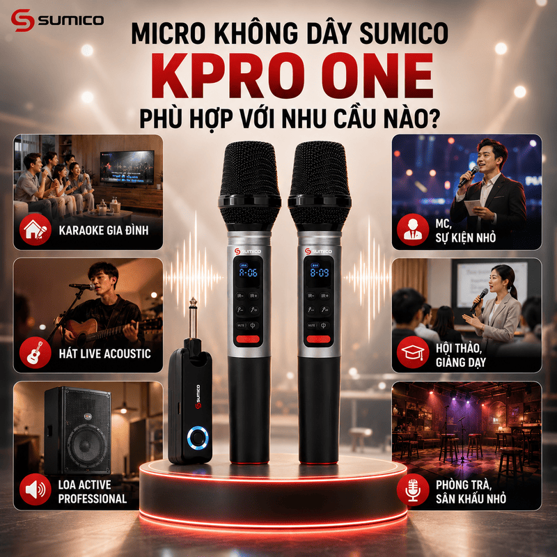 Micro kh&ocirc;ng d&acirc;y Sumico Kpro ONE