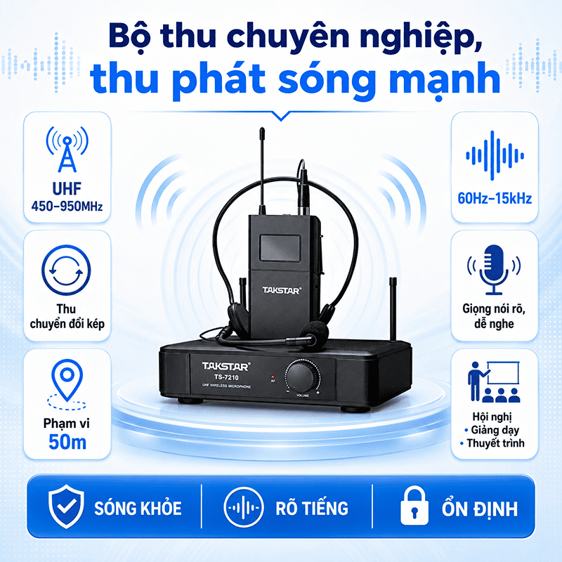 Micro kh&ocirc;ng d&acirc;y Takstar TS-7210P